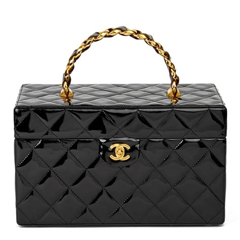 sac chanel vanity noir|used Chanel vanity bags.